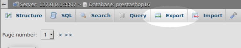 PrestaShop phpmyadmin