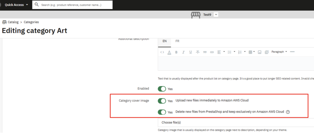Amazon AWS S3 Prestashop