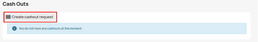 Creating a withdrawal request