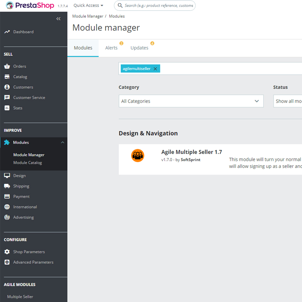 Agile Multiple Seller for PrestaShop 1.7.x