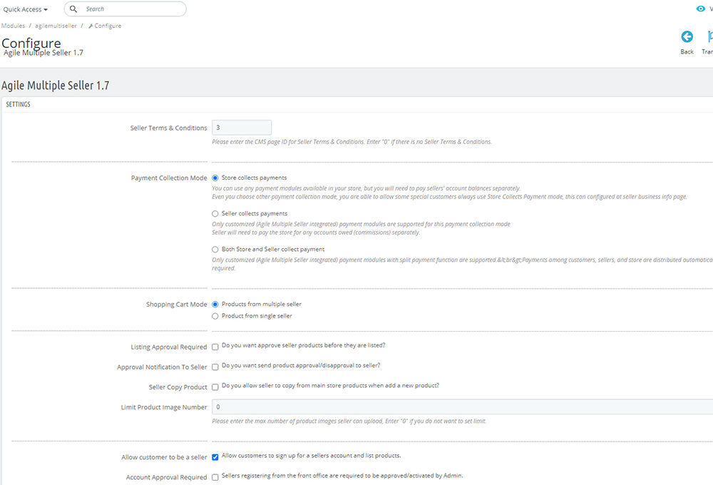 Agile Multiple Seller for PrestaShop 1.7.x