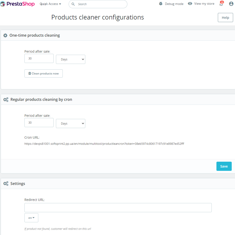 multi-tool prestashop settings