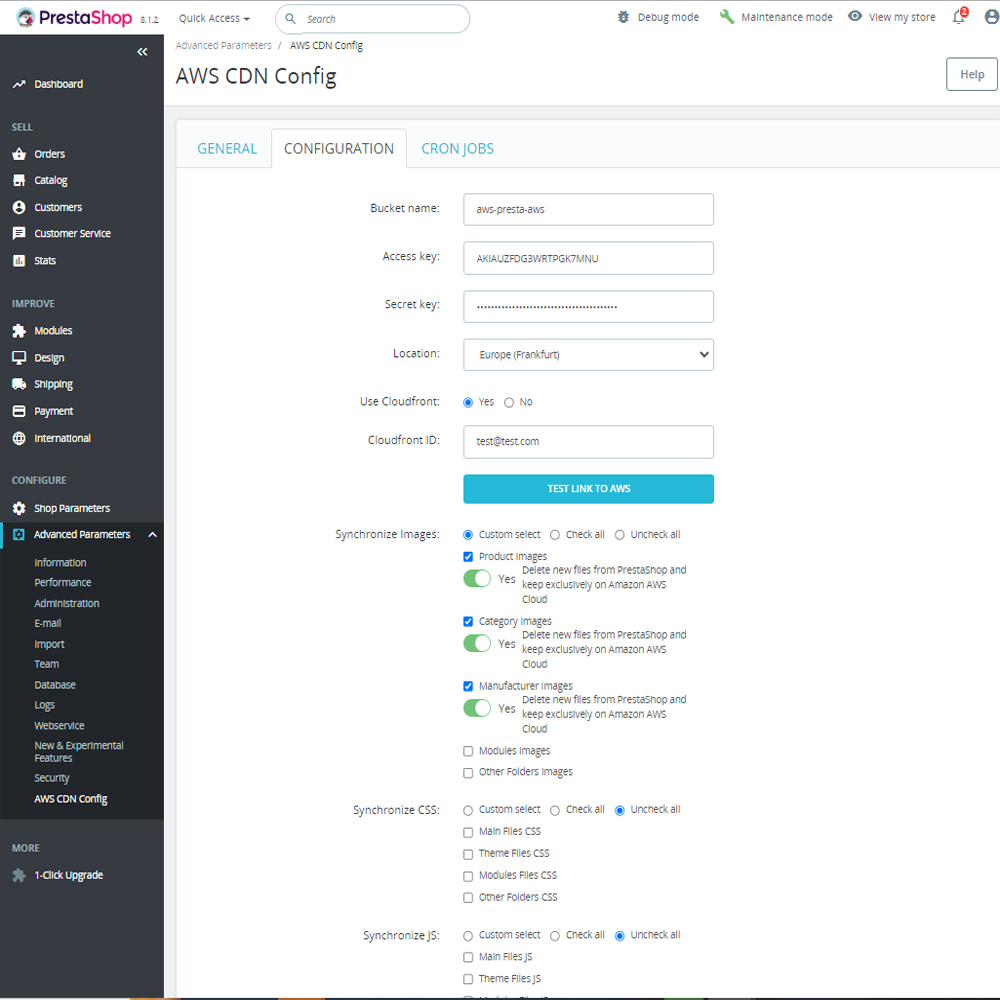 AMAZON AWS S3 CDN MEDIA SERVER – PRESTASHOP MODULE