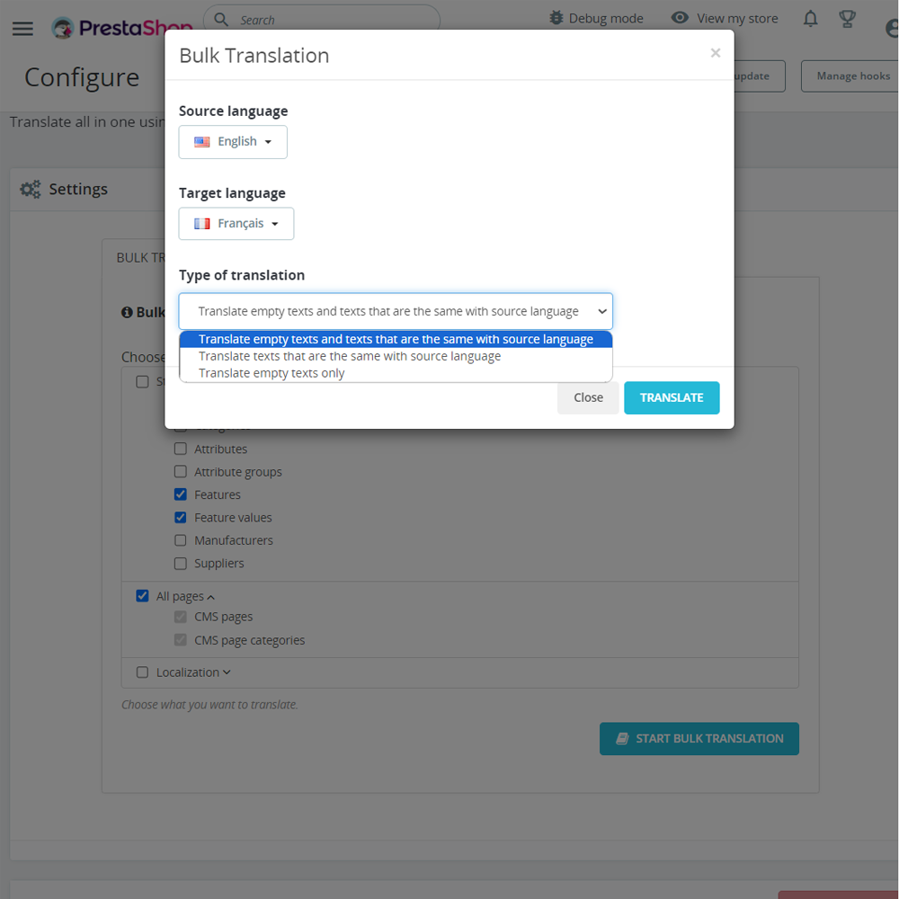 TRANSLATe PRESTASHOP using ChatGPT