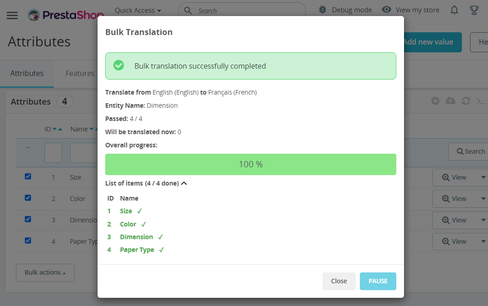 Prestashop ChatGPT translation