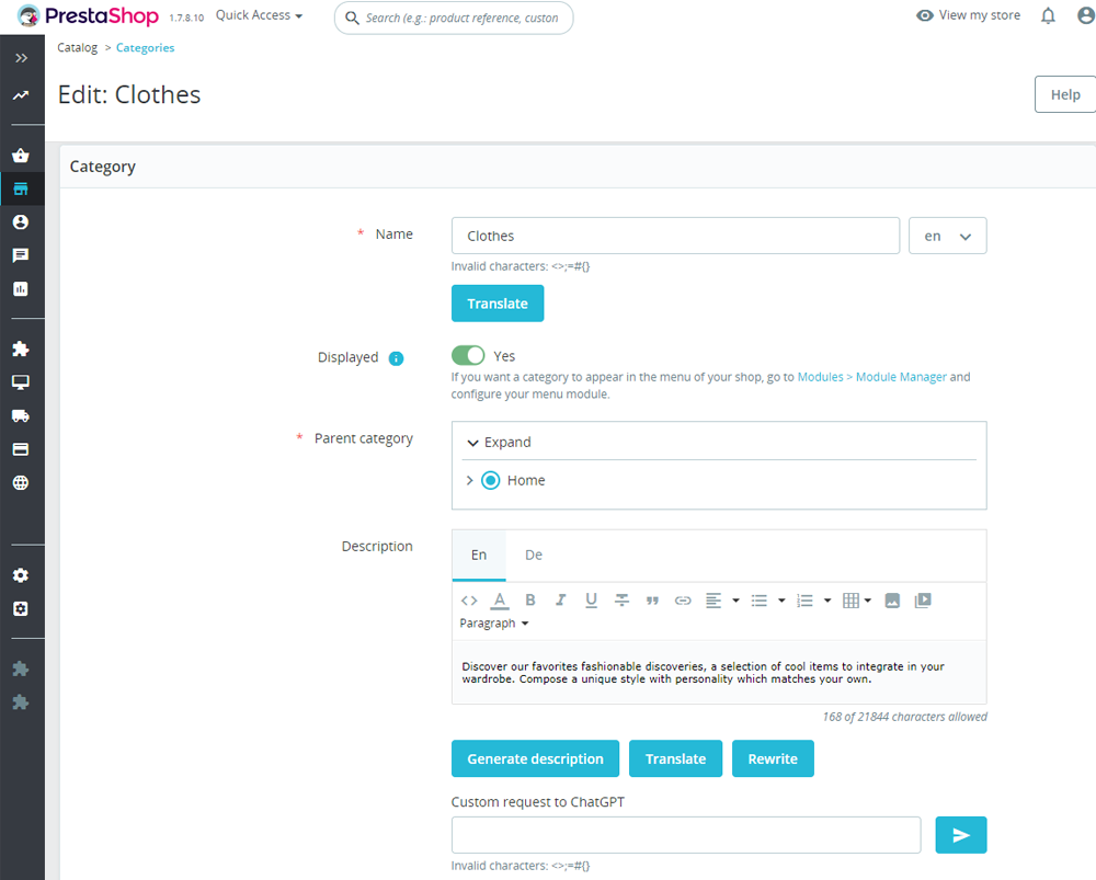 AI-Powered Prestashop module for Content Automation