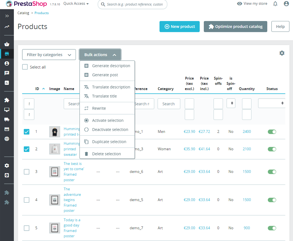 AI-Powered Prestashop module for Content Automation