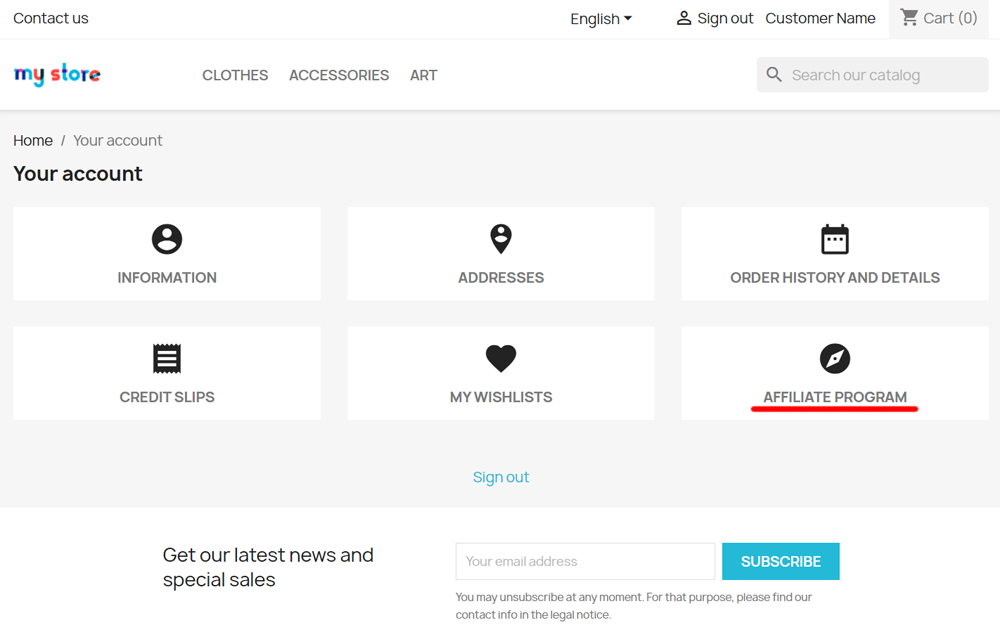 PrestaShop Affiliate Program with Referral Links PrestaShop Affiliate Program with Referral Links
