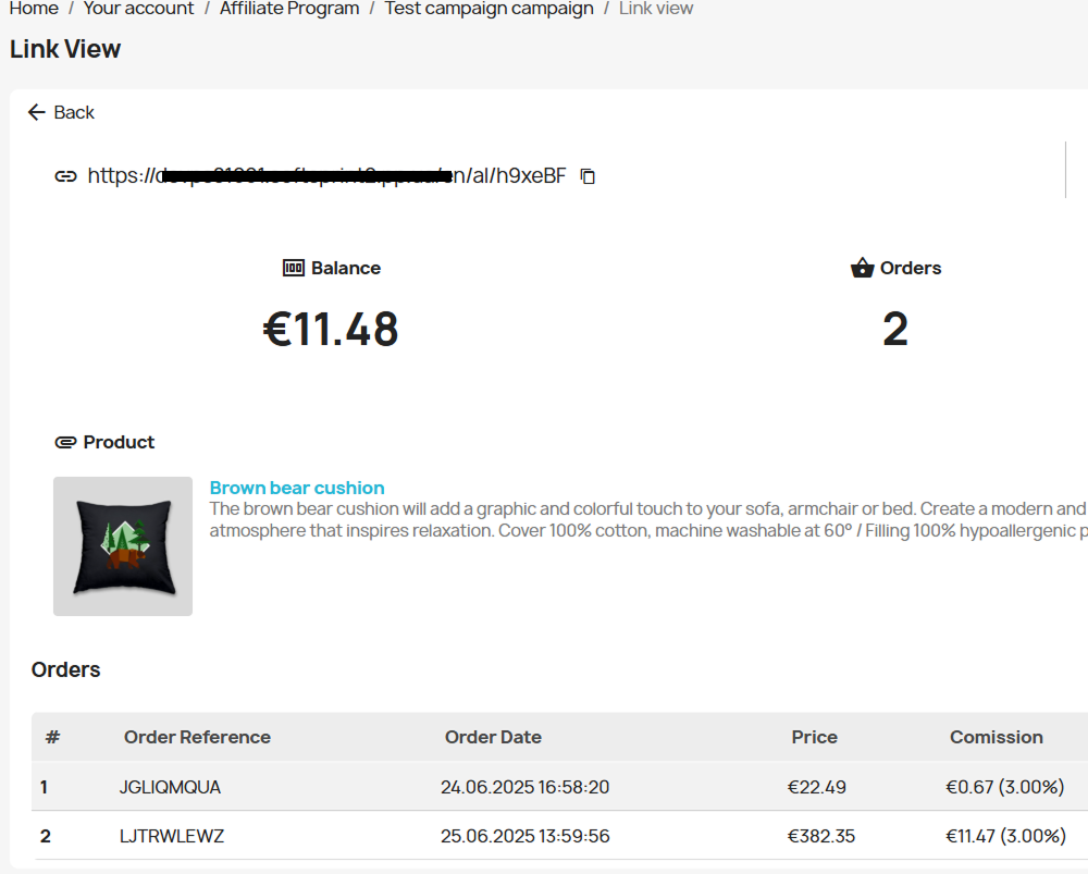 PrestaShop Affiliate Program with Referral Links
